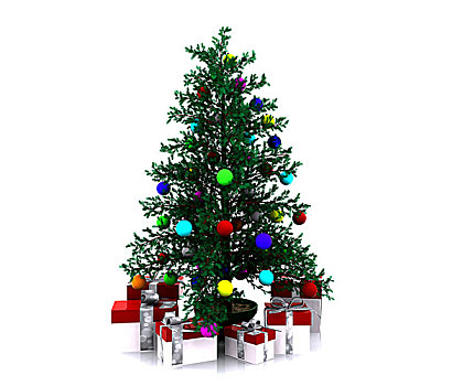 圣诞节,背景,装饰,圣诞树