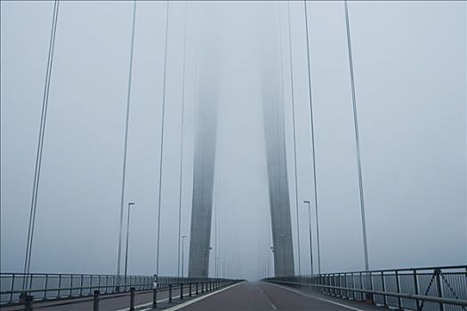 桥,下雨,薄雾,瑞典