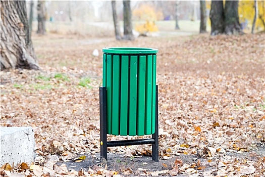 绿色,垃圾桶,公园