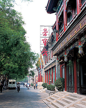 中国北京琉璃厂街街景