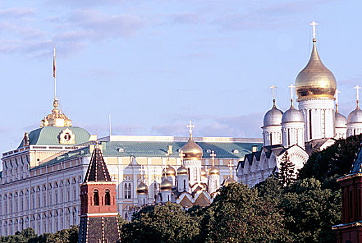 风景,莫斯科,克里姆林宫,要塞,俄罗斯