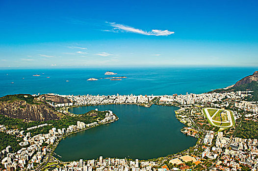 俯视,风景,里约热内卢,巴西