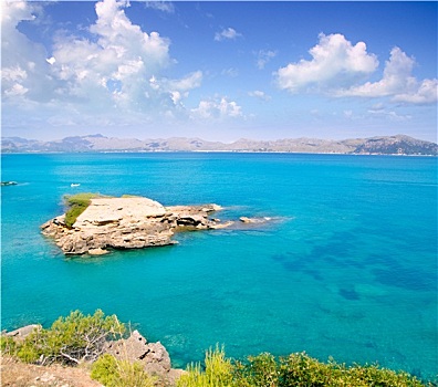 马略卡岛,干盐湖,透明,青绿色,水