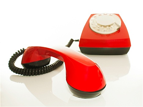 红色,旧式,电话,联系,美国,概念