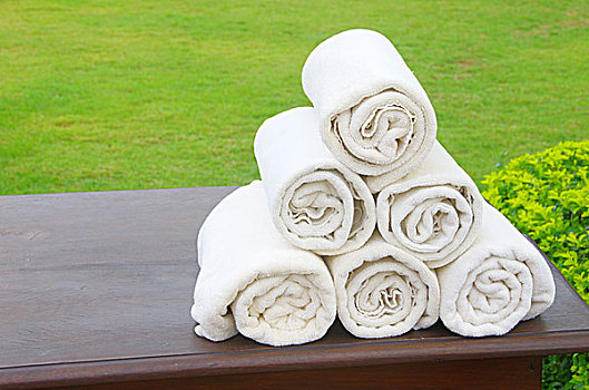 白色,毛巾