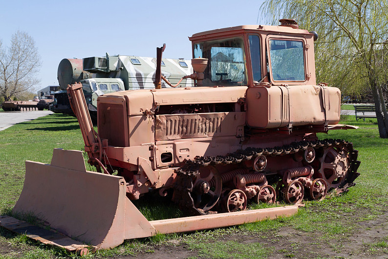 老,苏联,拖拉机,旧式,复古_高清图片_全景视觉