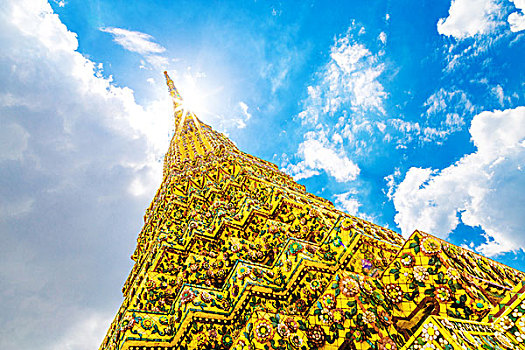 上面,庙宇,泰国