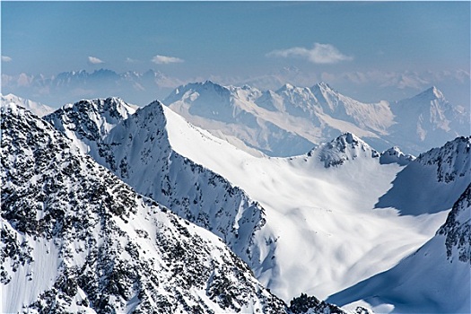 滑雪胜地,冰河,奥地利