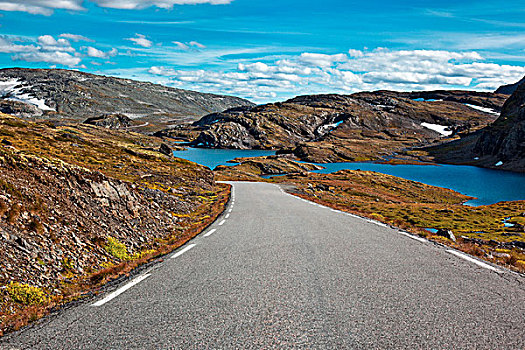 挪威,道路,风景,高山