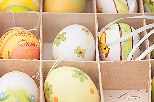 涂绘,复活节彩蛋,木盒
