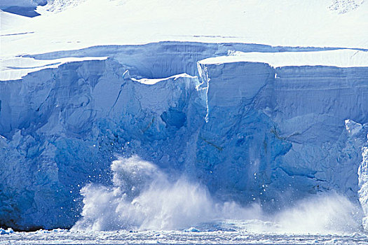 南极,天堂湾,巨大,冰山,潮水,冰河,冰河湾