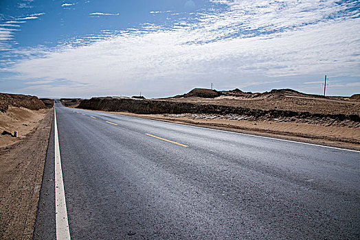青海柴达木盆地324国道德令哈----茫崖段五百公里戈壁沙滩无人区公路