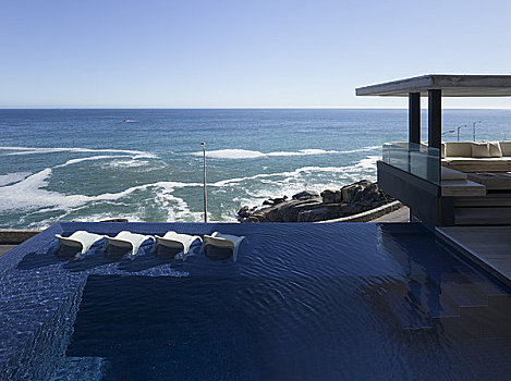 建筑师,住宅,开普敦,南非,户外,游泳池,海洋