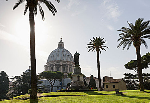 风景,梵蒂冈,花园,罗马