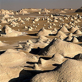 西部,埃及,白沙漠,侵蚀