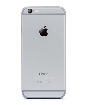 苹果手机,后面,隔绝,白色背景