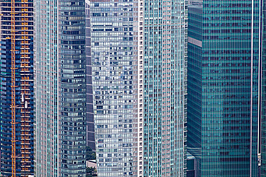 新加坡,摩天大楼,特写,码头,湾