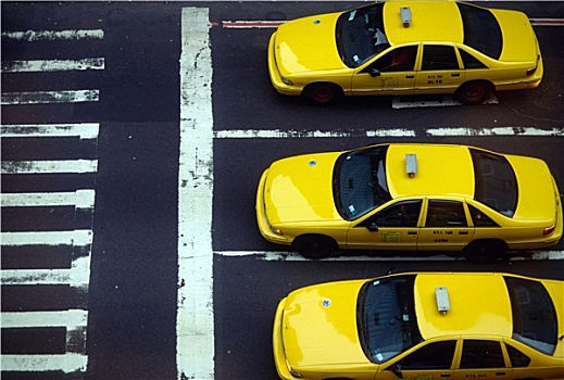 纽约,出租车,黄色出租车