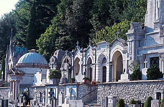 精致,陵墓,墓地,靠近,阿斯科纳,提契诺河,瑞士,欧洲