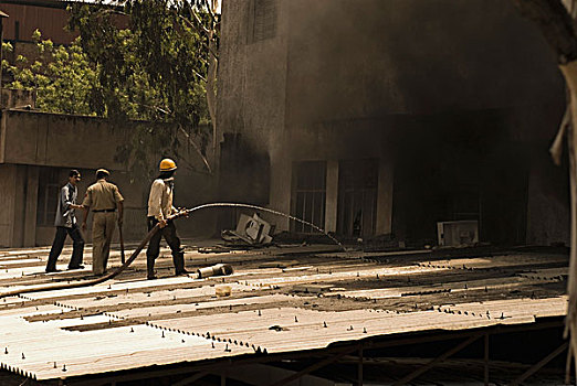 消防员,救助,印度