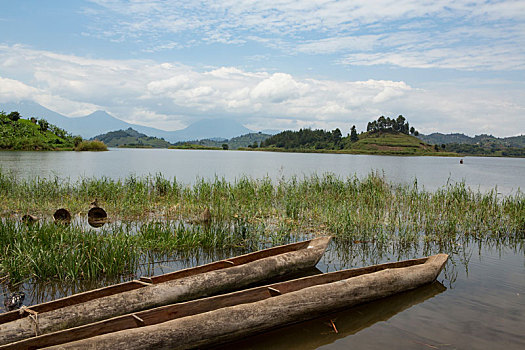 独木舟,湖,乌干达