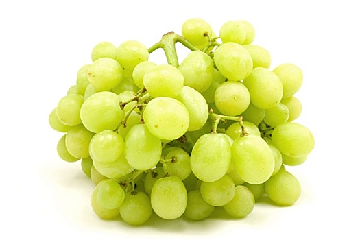 绿葡萄,白色背景