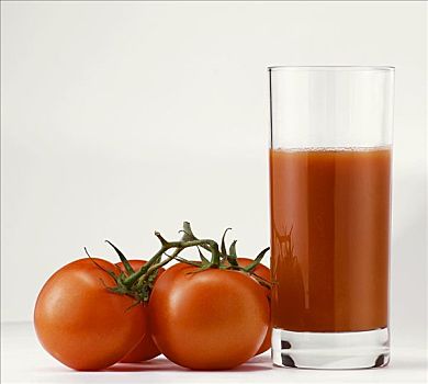 玻璃,番茄汁,新鲜,西红柿