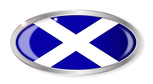 苏格兰,旗帜,椭圆,扣