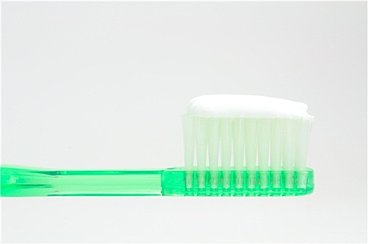 绿色,牙刷,隔绝,白色背景