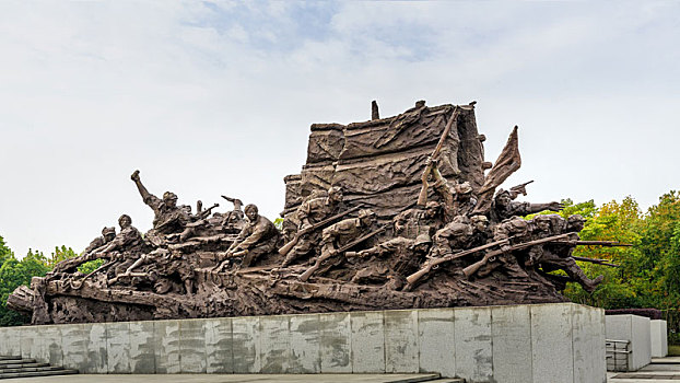 中国安徽省合肥市渡江战役大型雕塑