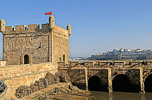 非洲,北非,摩洛哥,苏维拉,港口,城墙