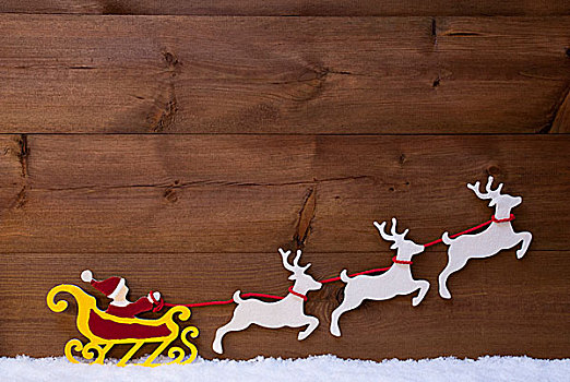 圣诞老人,雪撬,驯鹿,雪