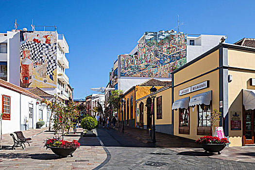 步行街,老城,帕尔玛,加纳利群岛,西班牙,欧洲