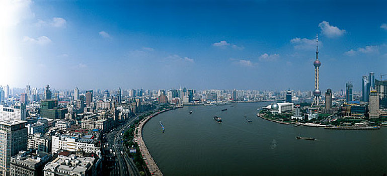 上海浦东两岸风景