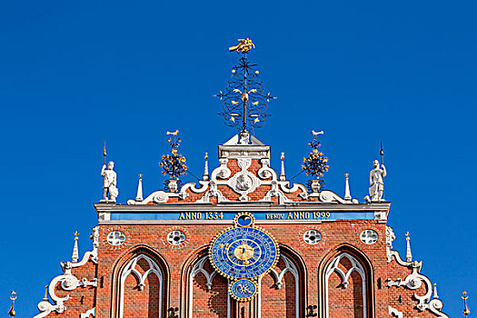 房子,市政厅,历史,中心,世界遗产,里加,拉脱维亚,欧洲