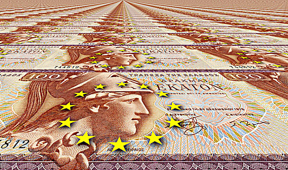 货币,希腊,欧盟,标识,象征