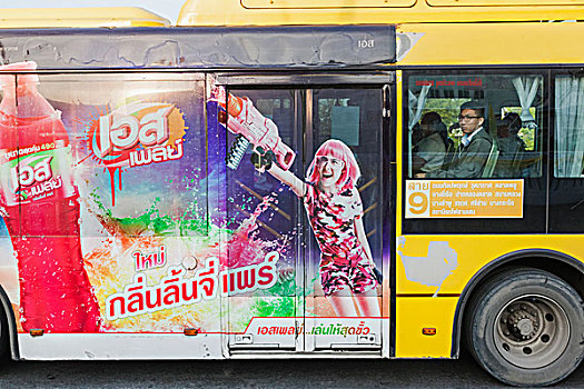 泰国,曼谷,软饮,巴士