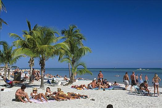 海滩,基韦斯特,佛罗里达礁岛群,佛罗里达,美国