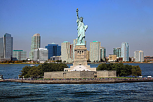 美国纽约泽西区自由女神像