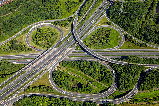 高速公路,连通,意大利面,打结,多特蒙德,鲁尔区,北莱茵威斯特伐利亚,德国,欧洲