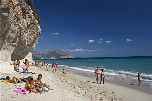 海滩,萨丁尼亚,意大利