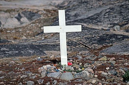 孤单,墓地,靠近,伊路利萨特,格陵兰