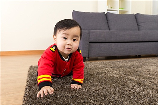男婴,爬行,地毯