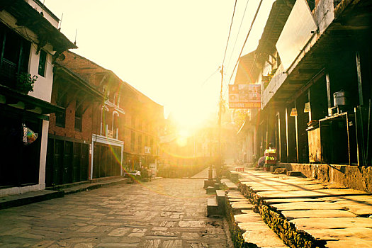 尼泊尔街道