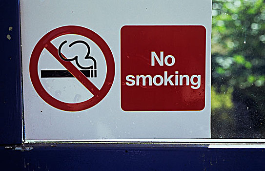 英国,英格兰,诺福克,禁止吸烟标志
