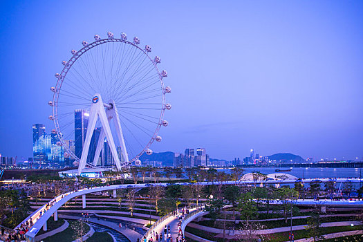 广东省深圳市欢乐港湾夜景