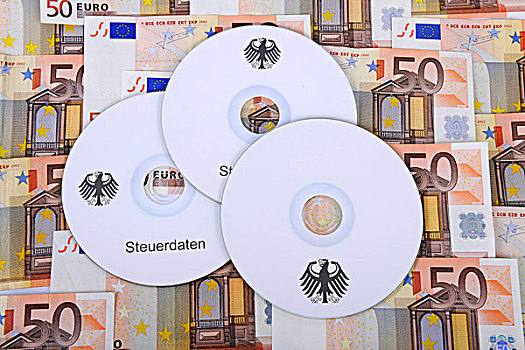 cd,50欧元,钞票,象征,图像,违法,交易,税,数据,顾客,银行,信息,逃税,黑色,钱