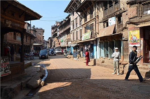 尼泊尔,街头一景