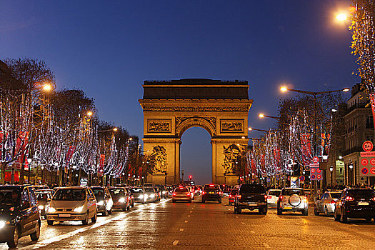 拱形,香榭丽舍大街,巴黎八区,巴黎,法兰西岛,法国