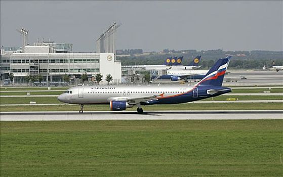 慕尼黑,2005年,空中客车,输入,出租车,举起,位置,机场